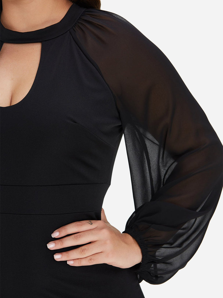 Womens Long Sleeve Plus Size Dress