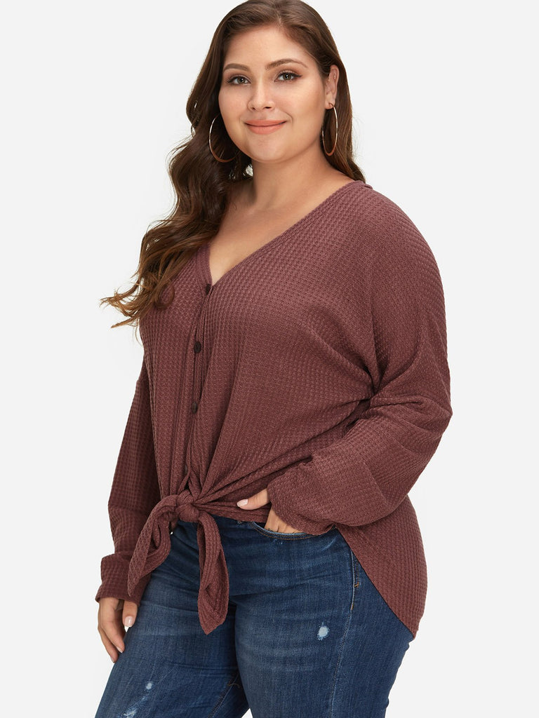 Ladies Coffee Plus Size Tops