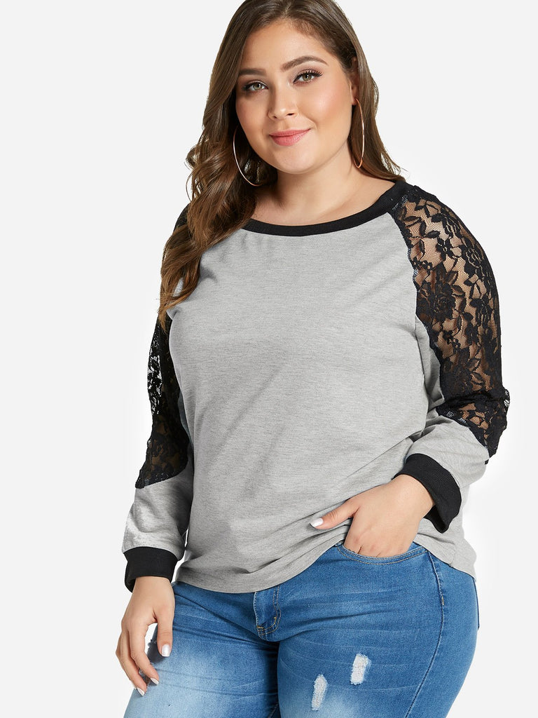 Ladies Grey Plus Size Tops