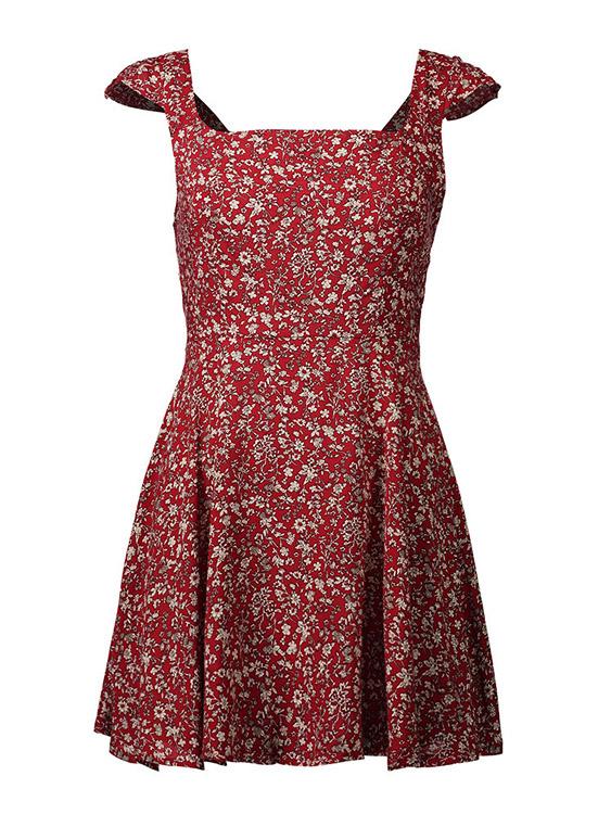 Ladies Burgundy Casual Dresses