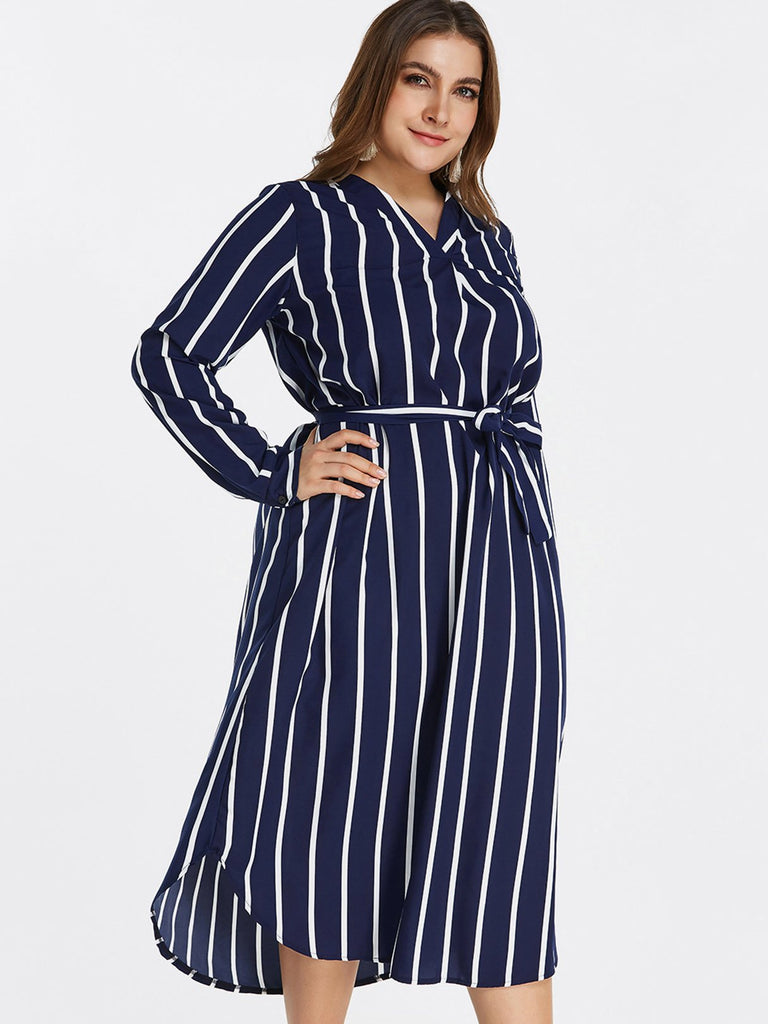 Ladies Long Sleeve Plus Size Dress