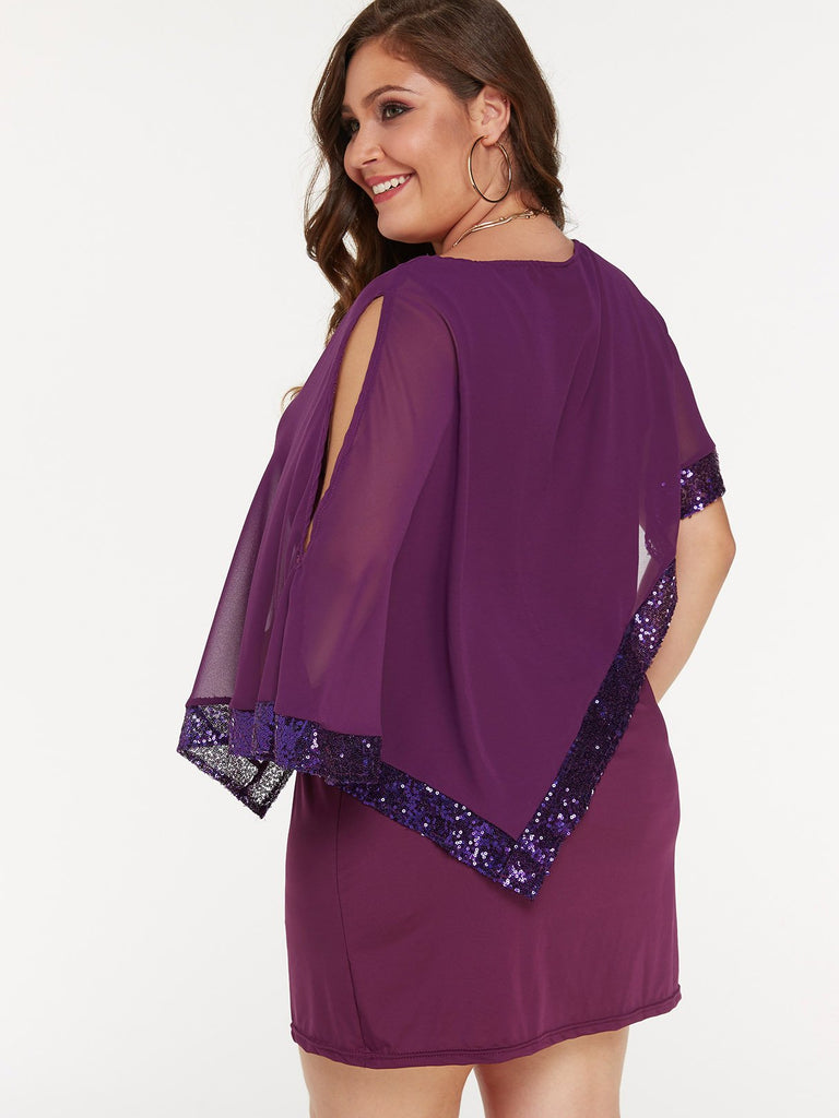 Womens Purple Plus Size Dresses