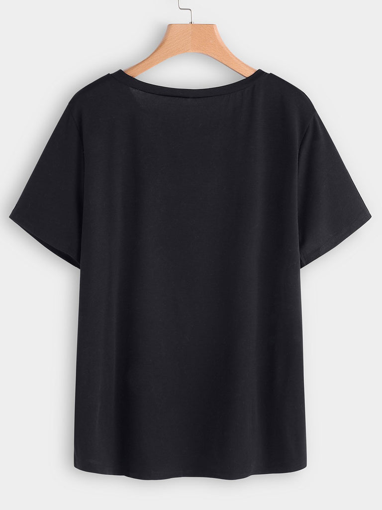 Womens Black Plus Size Tops