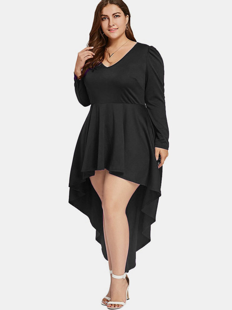 Womens Long Sleeve Plus Size Dress