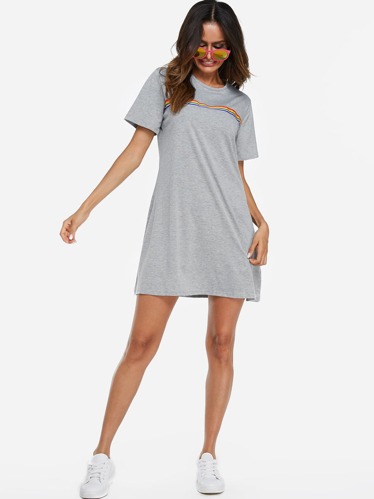 Womens Short Sleeve Casual Dress