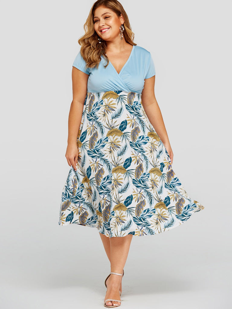 Womens Blue Plus Size Dresses