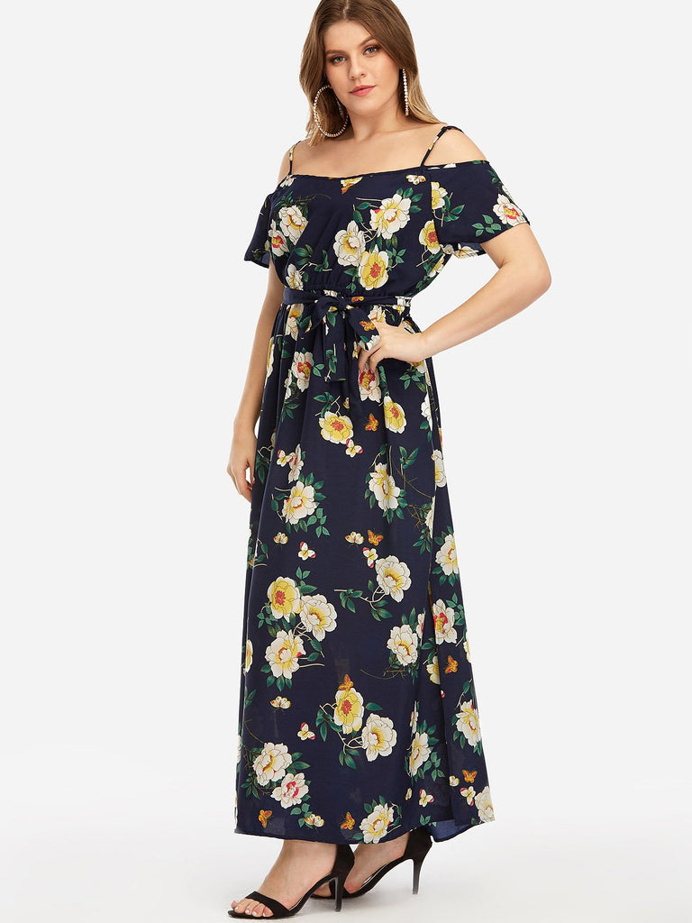 Womens Short Sleeve Plus Size Maxi Dresses