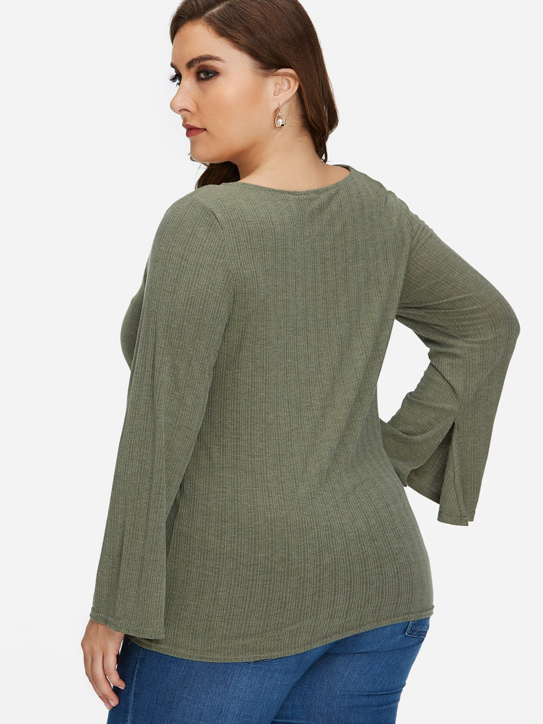 Womens Green Plus Size Tops