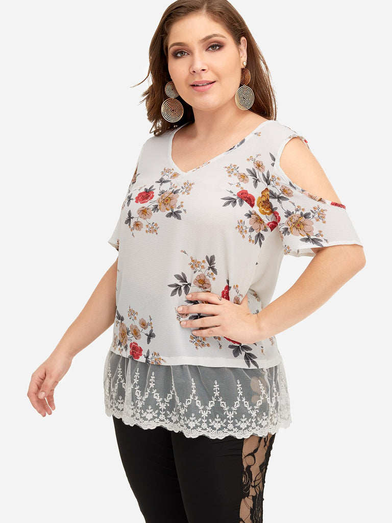 Ladies White Plus Size Tops