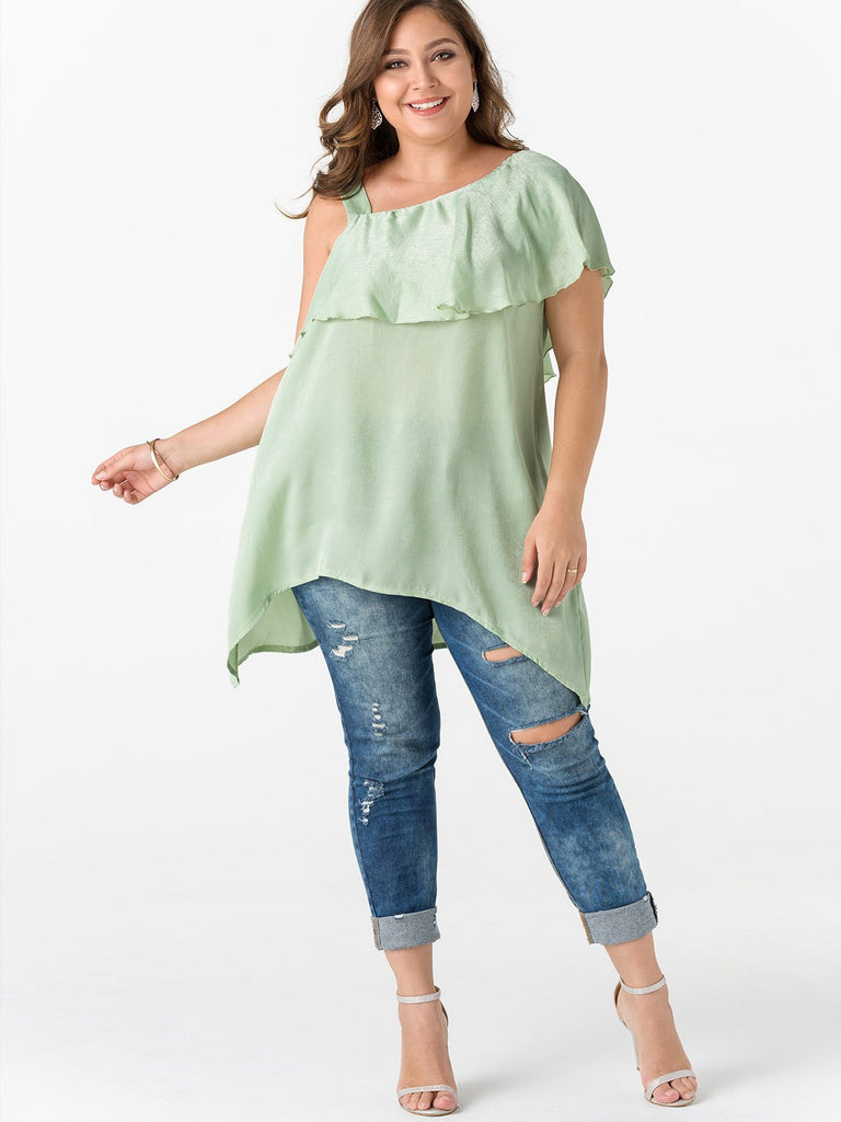 Womens Short Sleeve Plus Size Tops