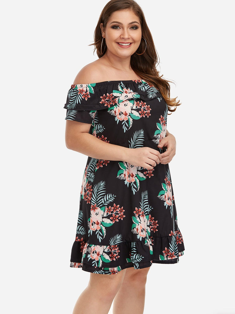 Ladies Floral Plus Size Dresses