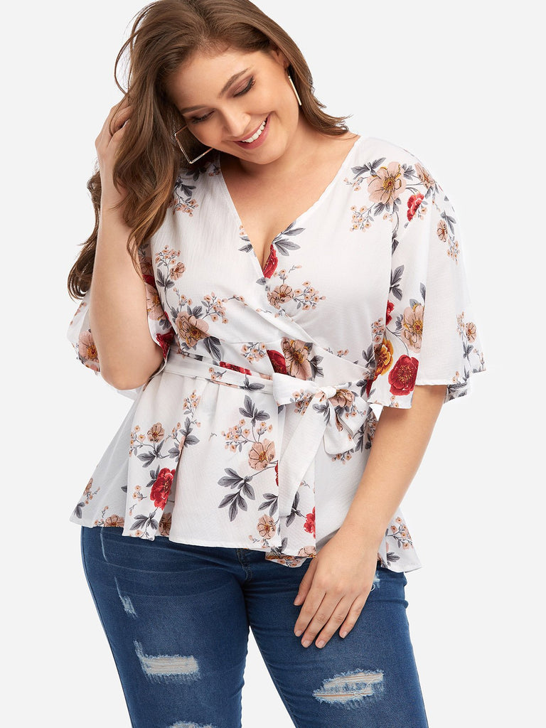 Ladies White Plus Size Tops