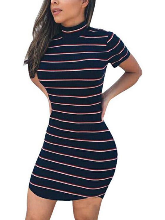 Ladies Short Sleeve Mini Dress