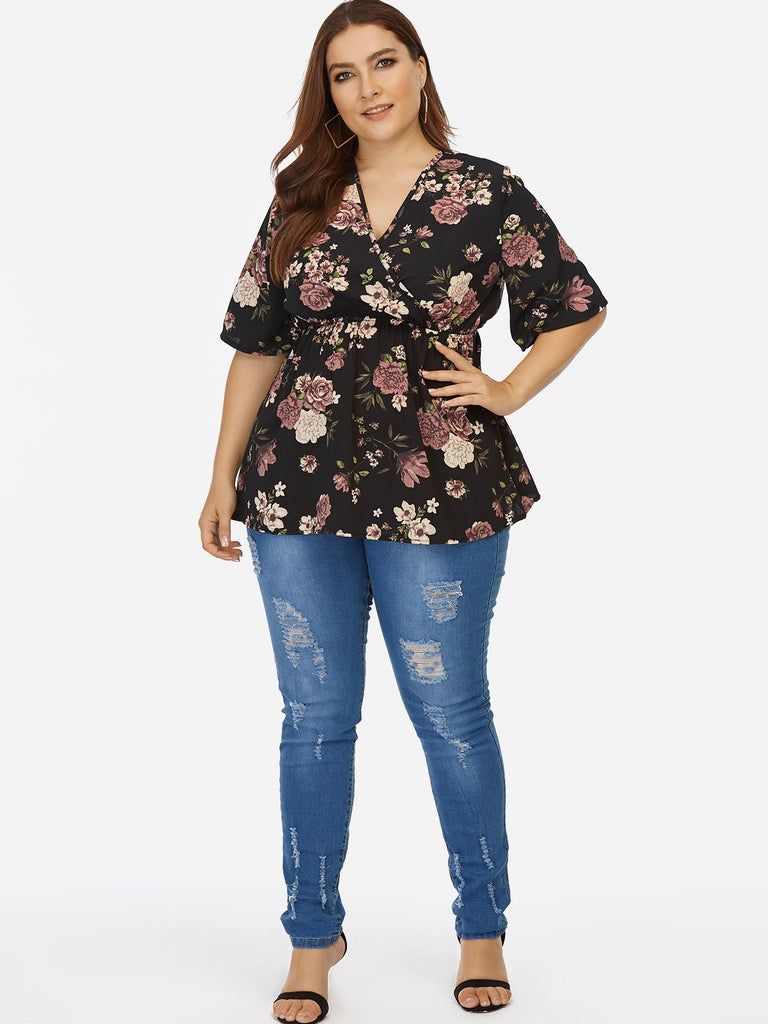 Ladies Half Sleeve Plus Size Tops