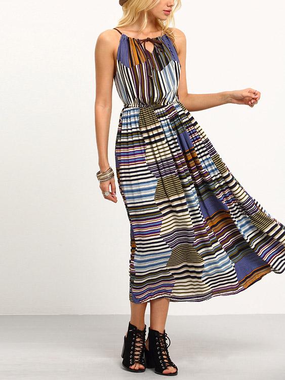 Womens Sleeveless Maxi Dress