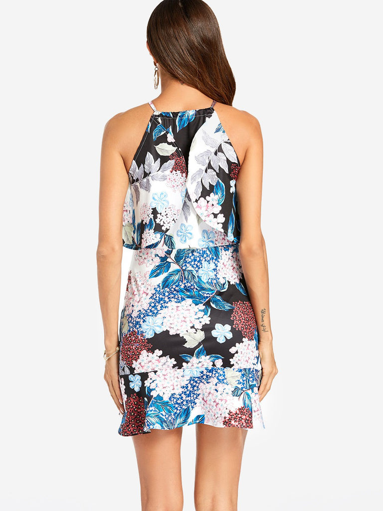 Womens Floral Mini Dresses