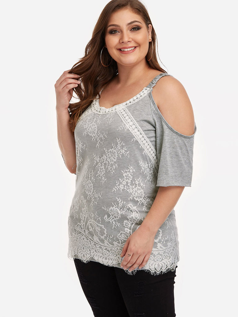 Ladies Grey Plus Size Tops