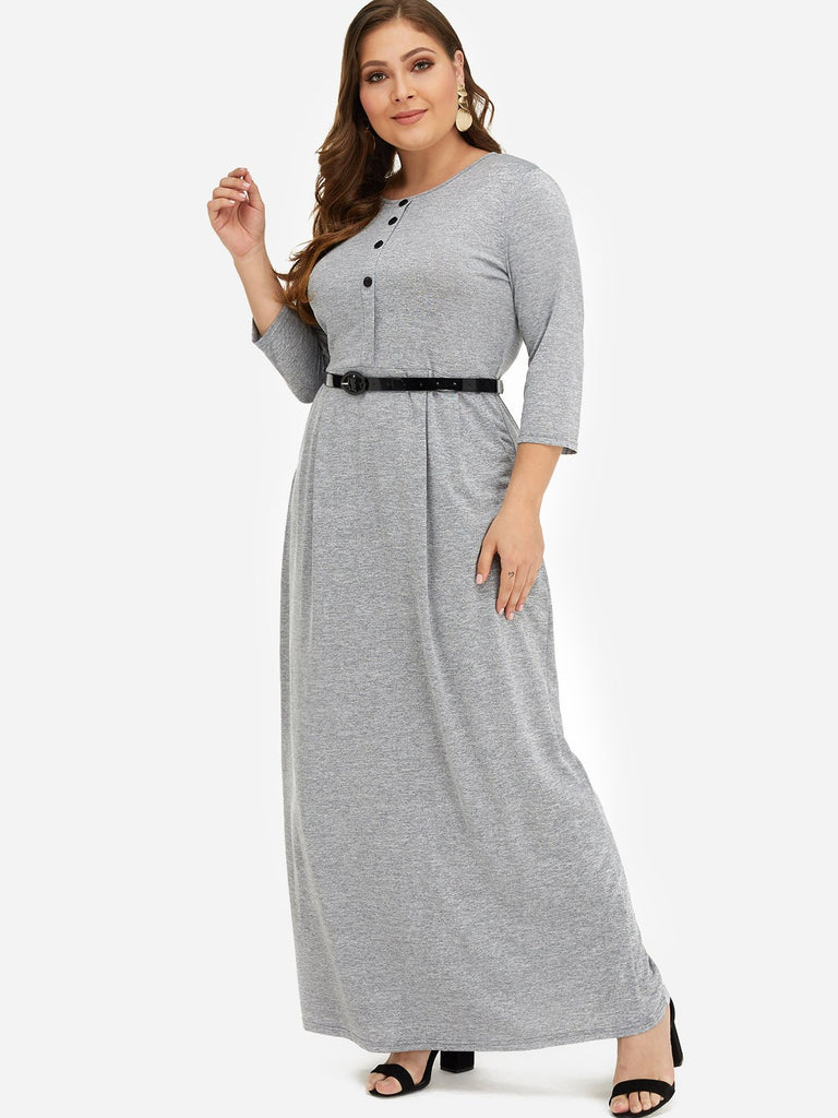 Ladies Grey Plus Size Dresses