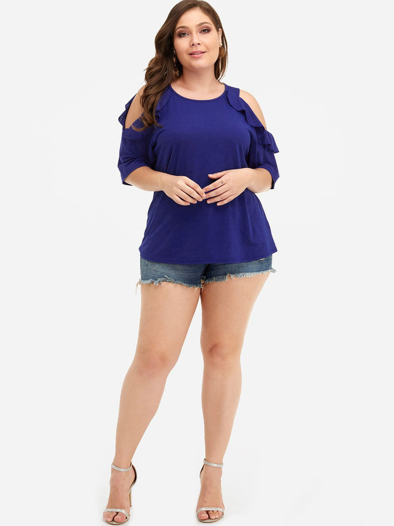 Womens Purple Plus Size Tops