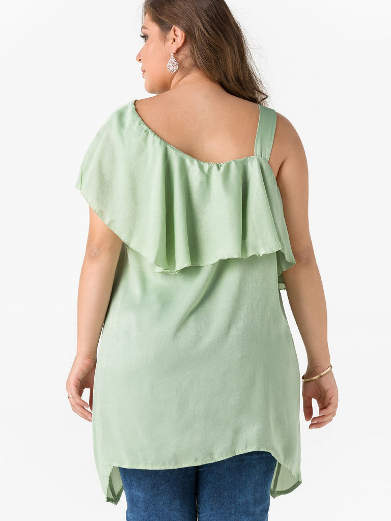 Womens Green Plus Size Tops