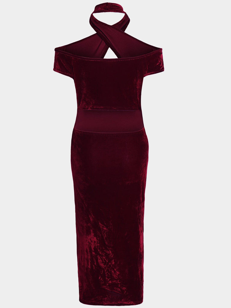 Womens Burgundy Sexy Dresses