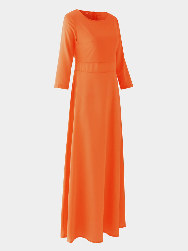 Ladies Orange Maxi Dresses