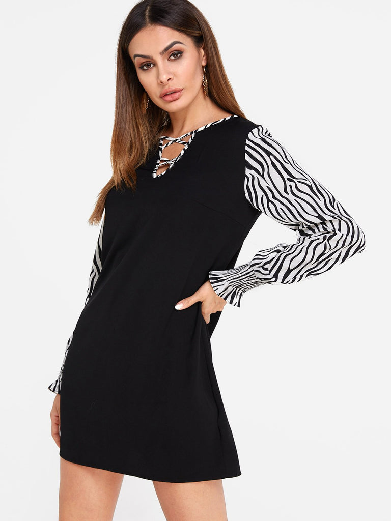 Ladies Long Sleeve Mini Dress