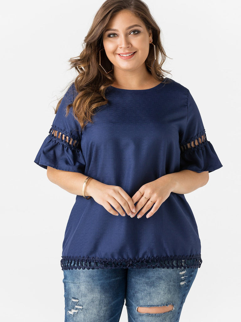 Ladies Half Sleeve Plus Size Tops