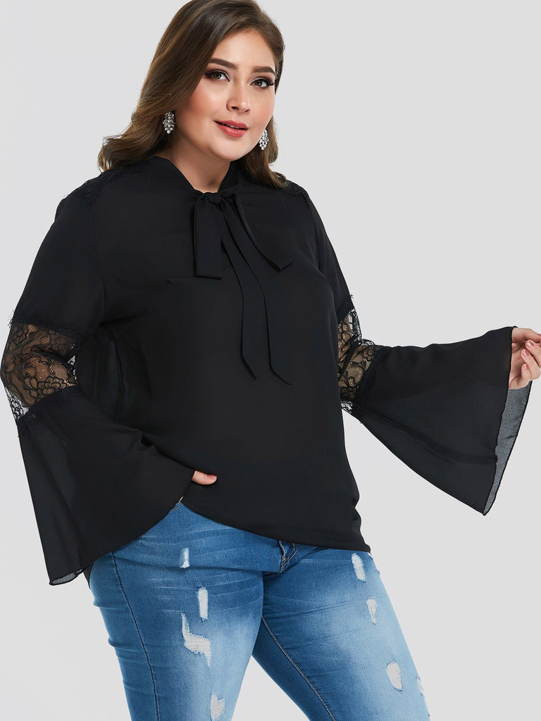 Ladies Black Plus Size Tops