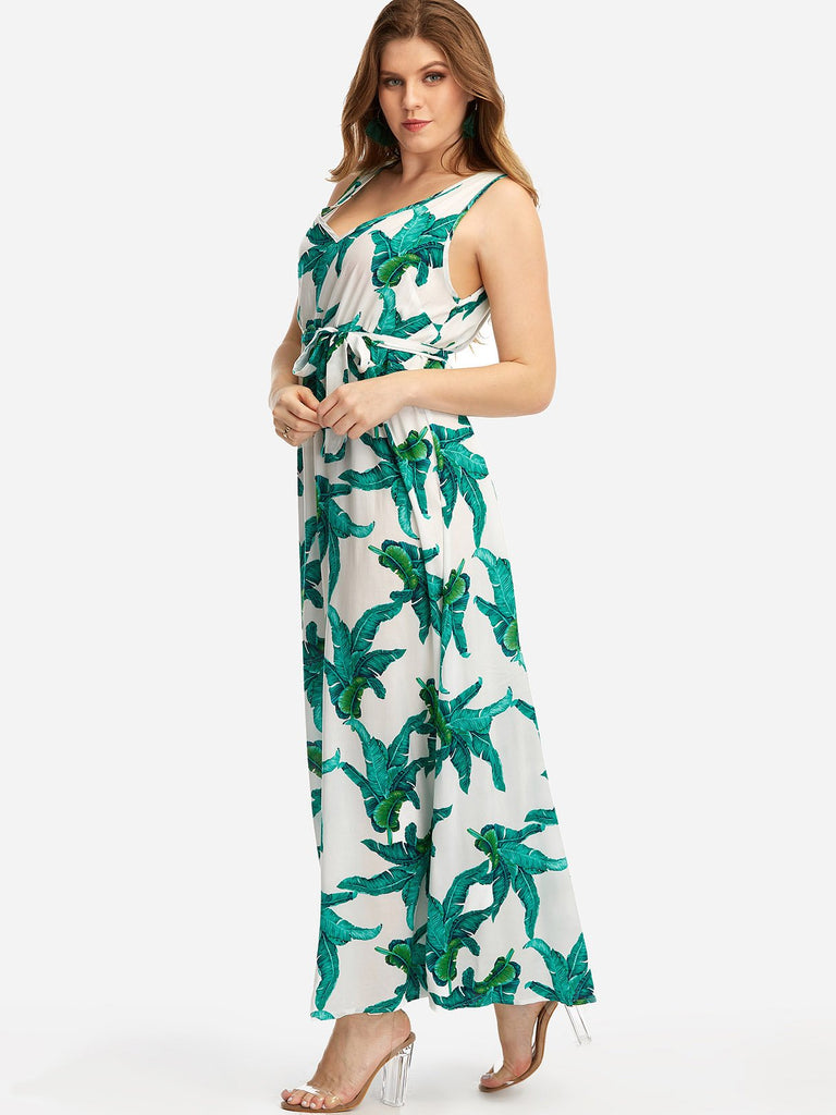 Ladies V-Neck Plus Size Maxi Dress