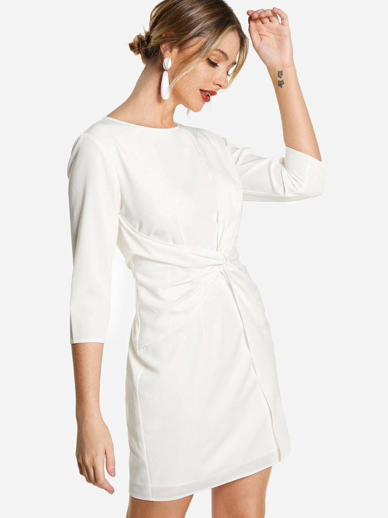 Ladies White Casual Dresses