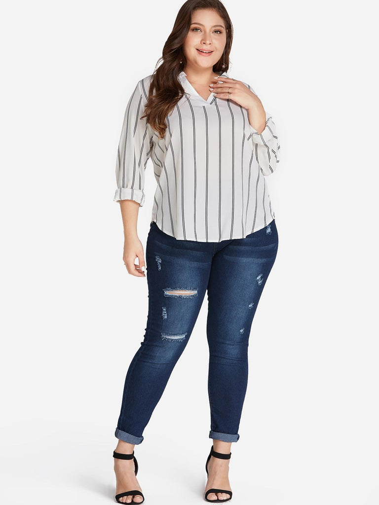 Ladies Plus Size Cotton Blouses