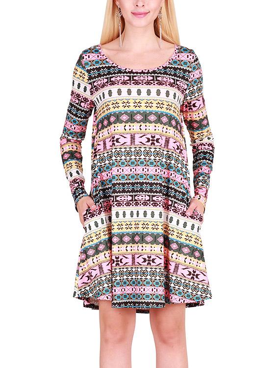 Ladies Long Sleeve Casual Dresses