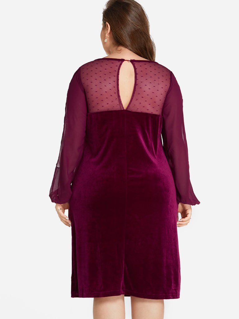 Womens Burgundy Plus Size Dresses