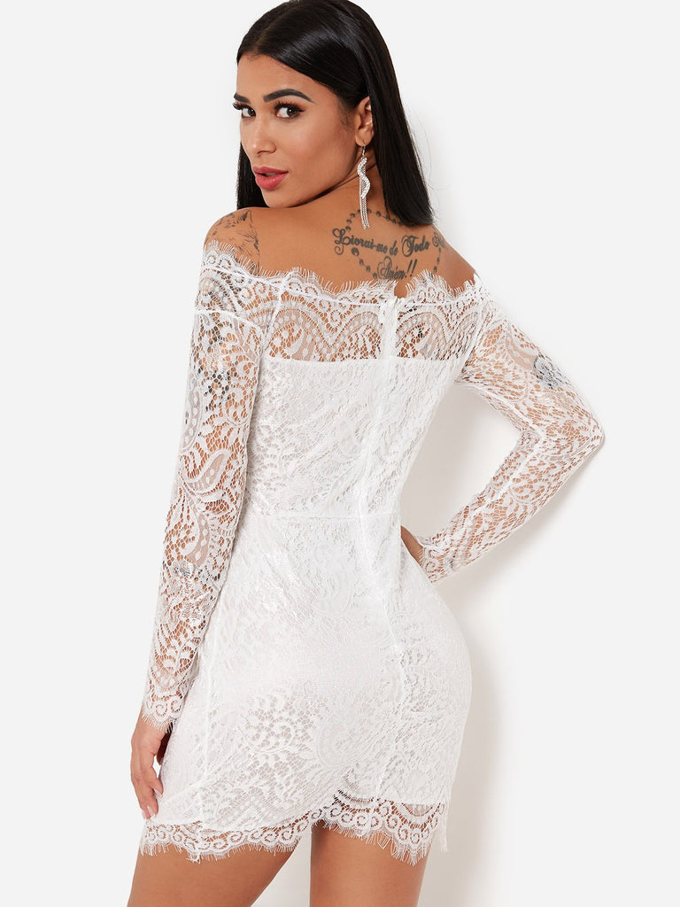 Womens White Off The Shoulder Dresses