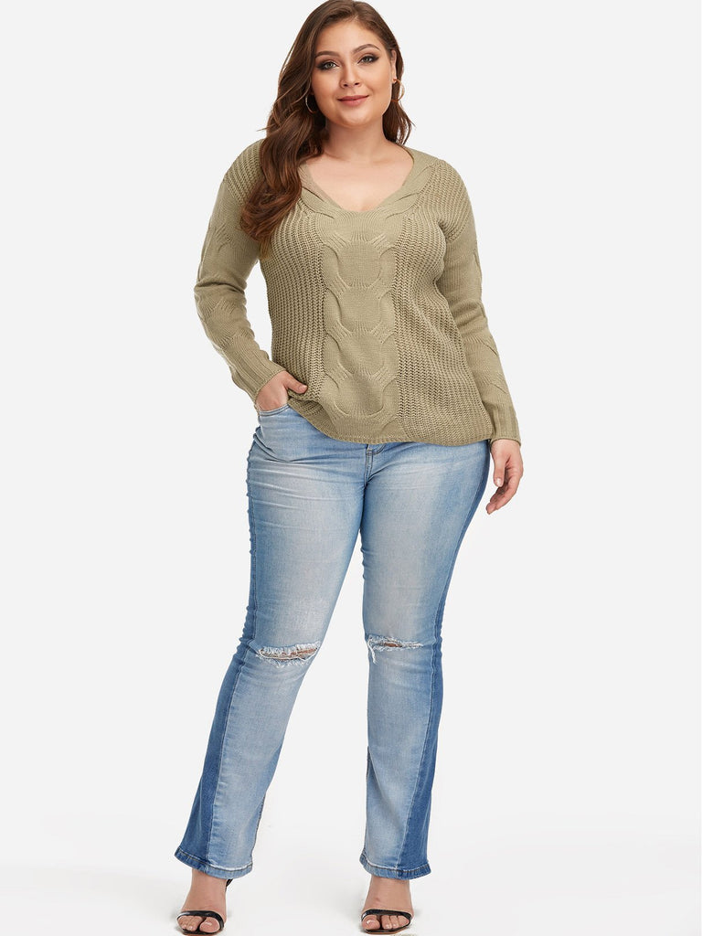 Womens Long Sleeve Plus Size Tops