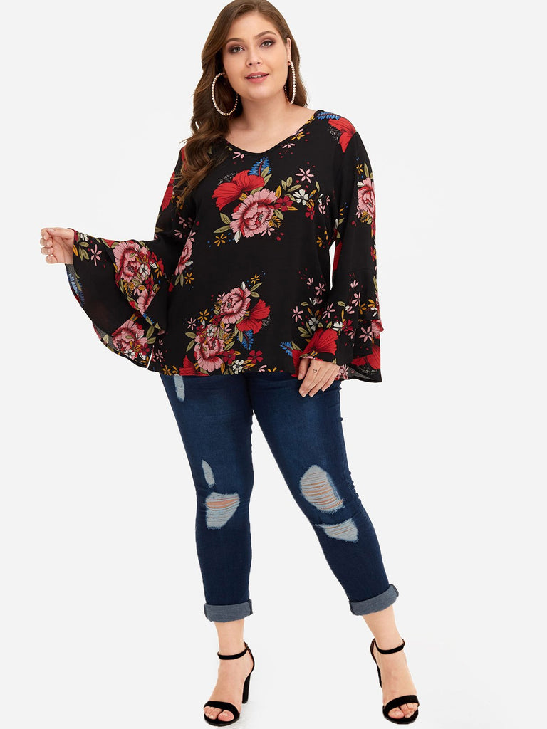 Womens Long Sleeve Plus Size Tops