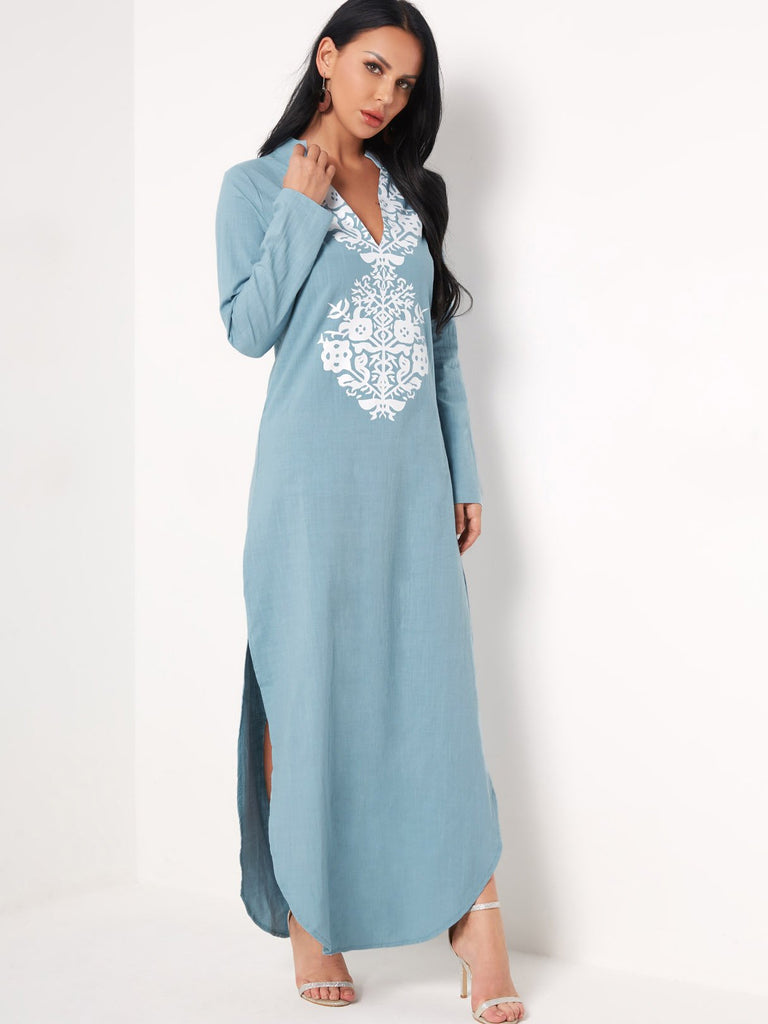 Ladies Long Sleeve Maxi Dress