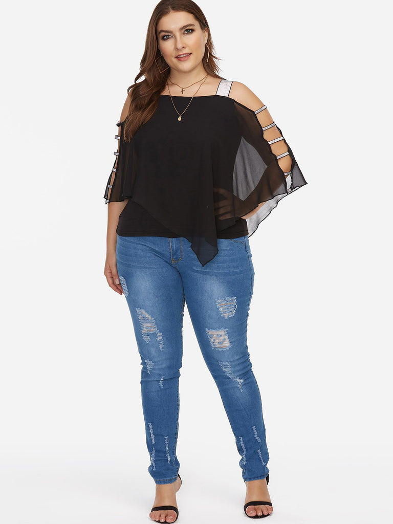 Womens Half Sleeve Plus Size Tops