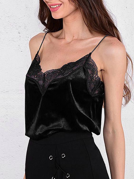 Womens Black Camis