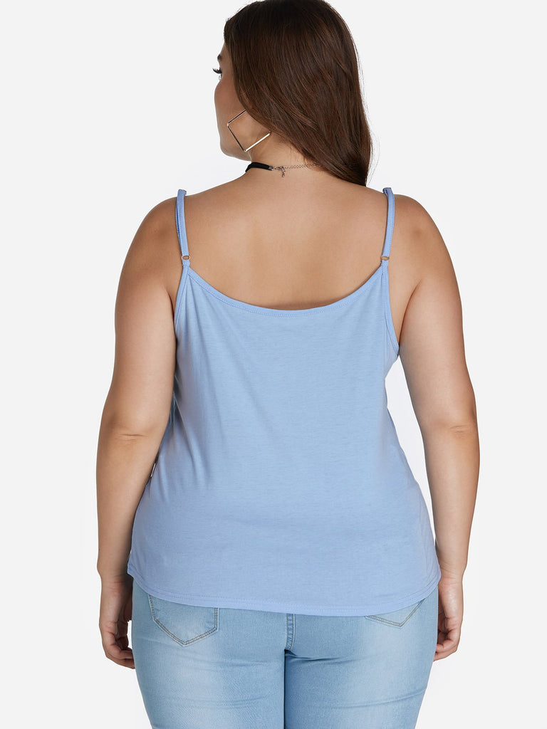 Womens Sky Blue Plus Size Tops