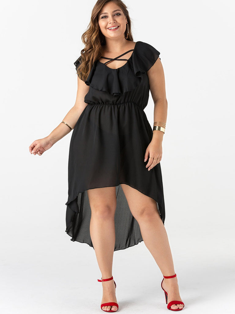 Ladies Short Sleeve Plus Size Dresses