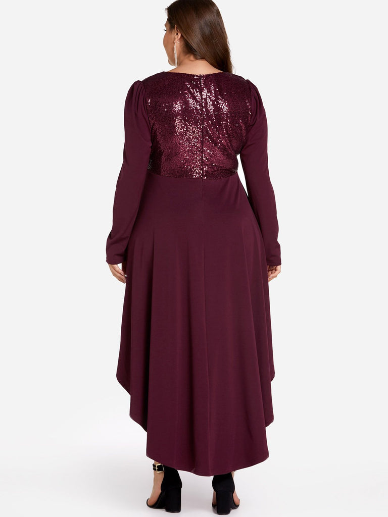 Womens Burgundy Plus Size Dresses