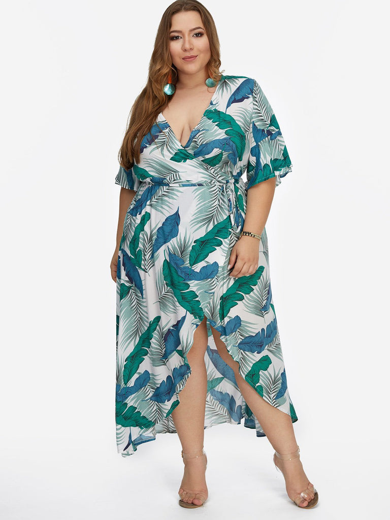 Womens Half Sleeve Plus Size Dresses