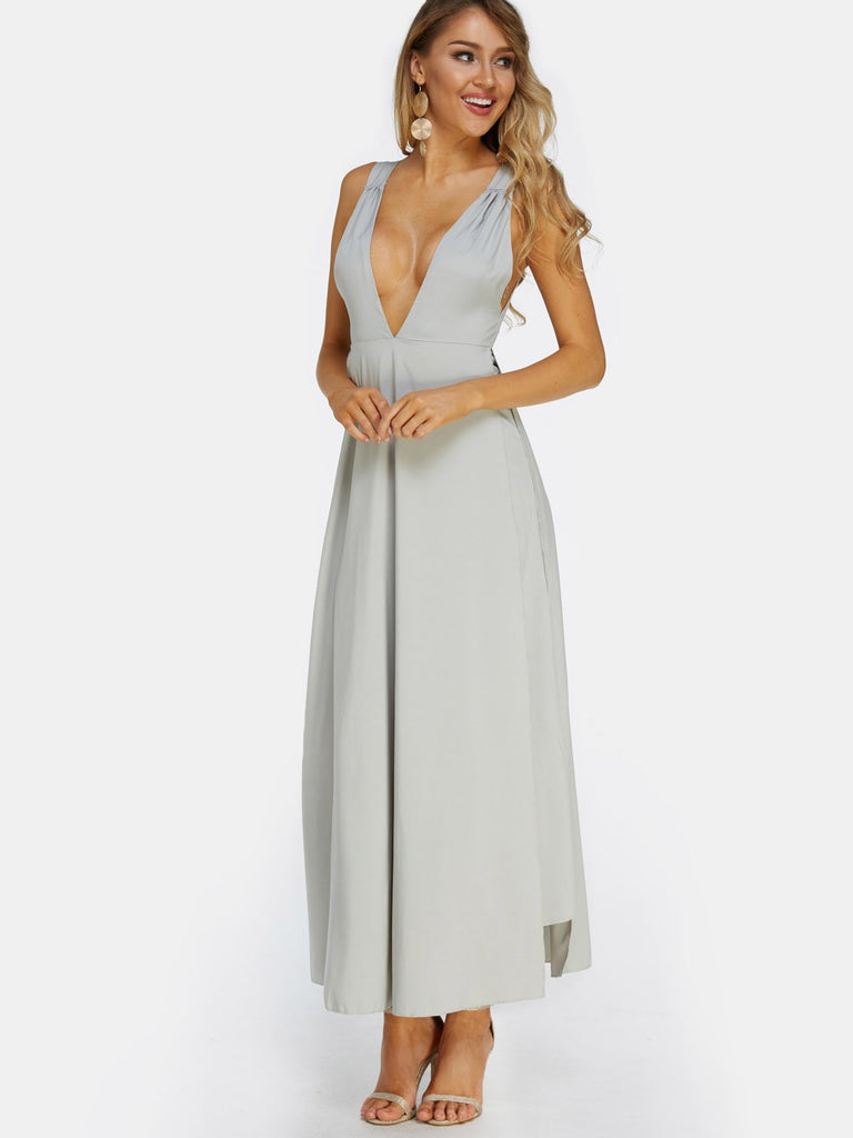 Ladies Grey Maxi Dresses