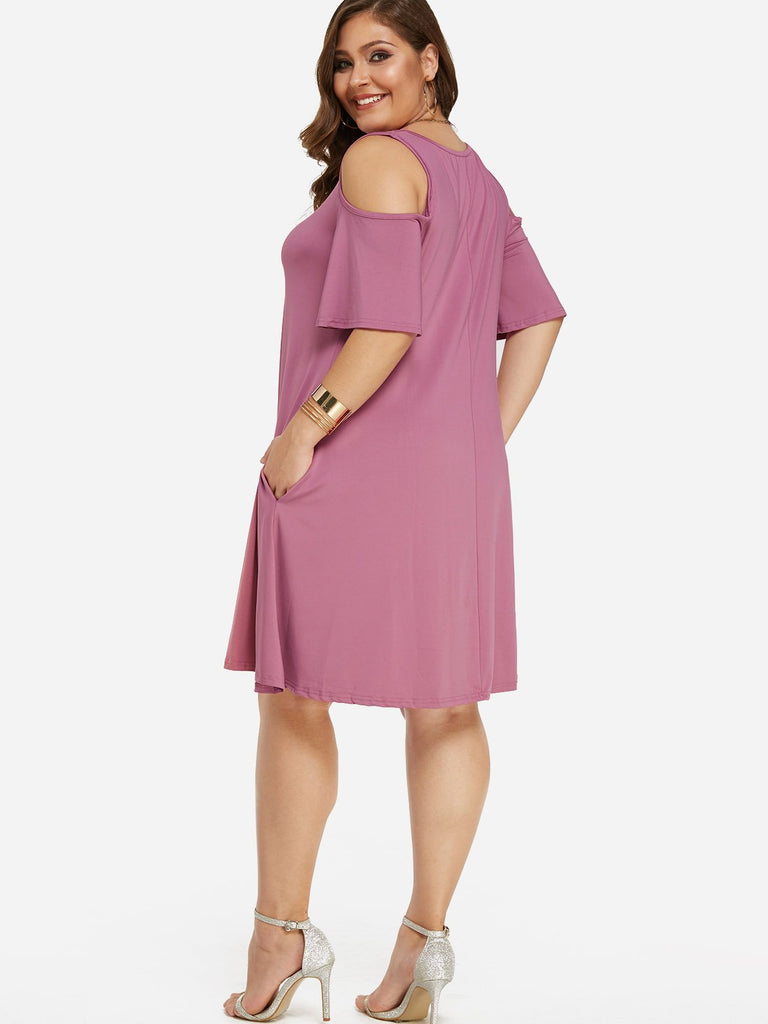 Womens Pink Plus Size Dresses