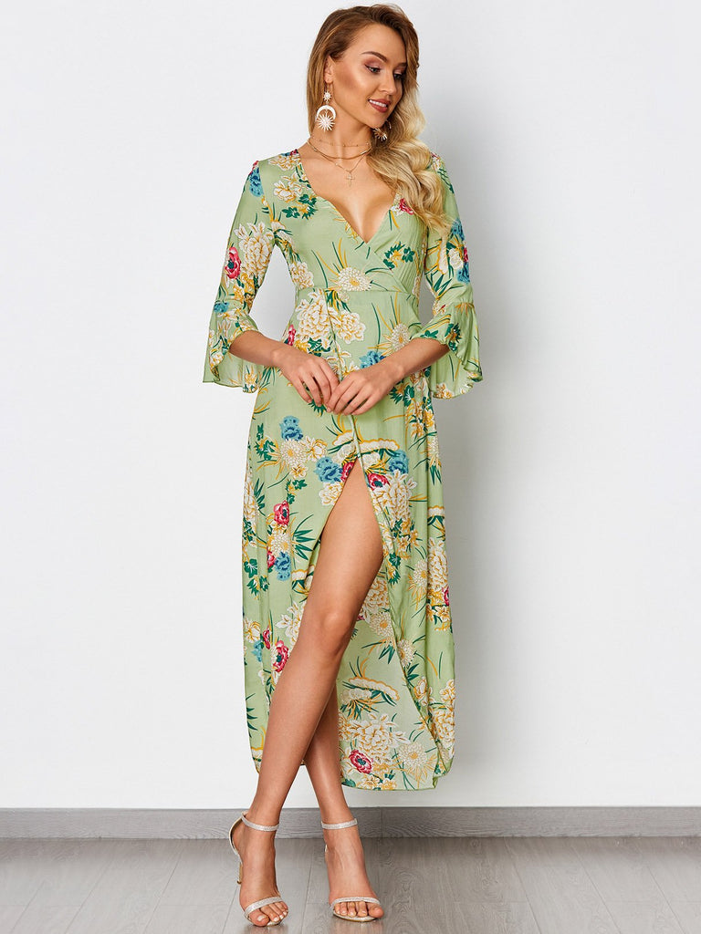 Womens Half Sleeve Maxi Dress