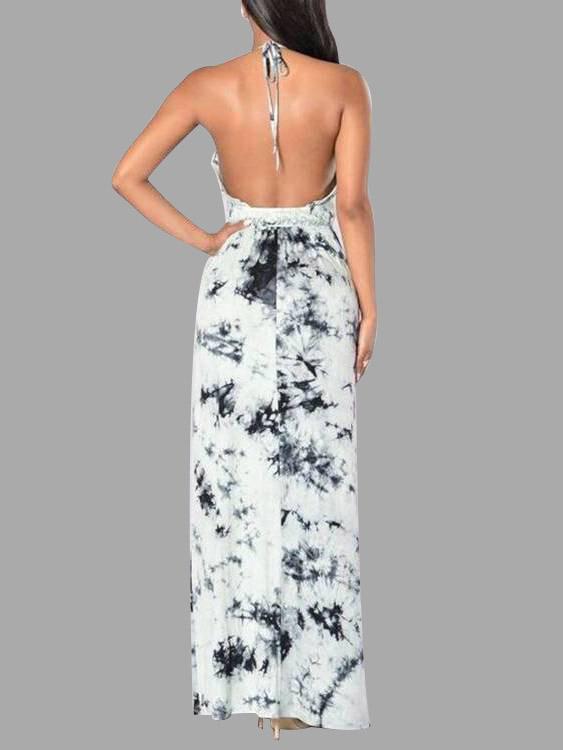 Ladies Deep V Neck Maxi Dress