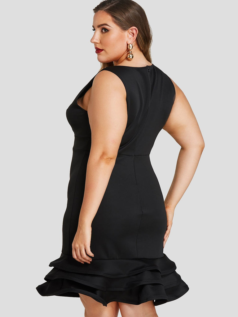 Ladies Sleeveless Plus Size Dress