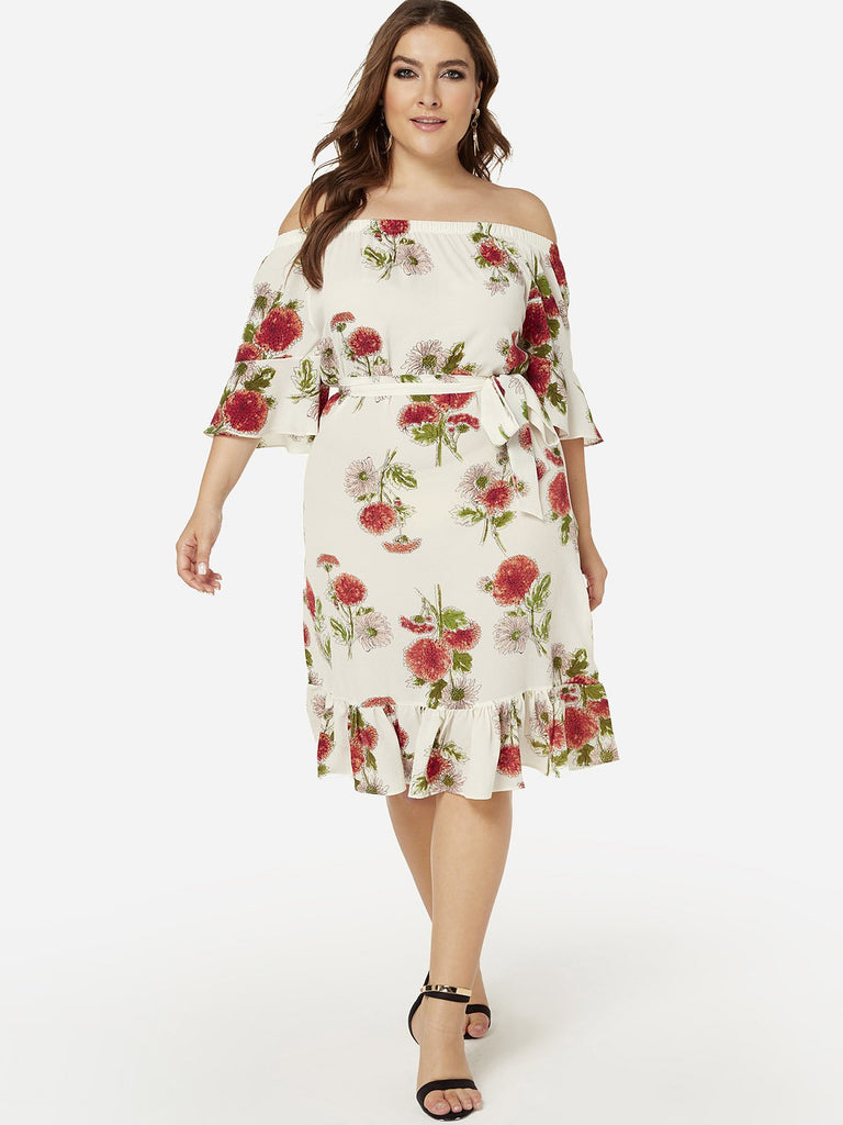 Womens Half Sleeve Plus Size Dresses